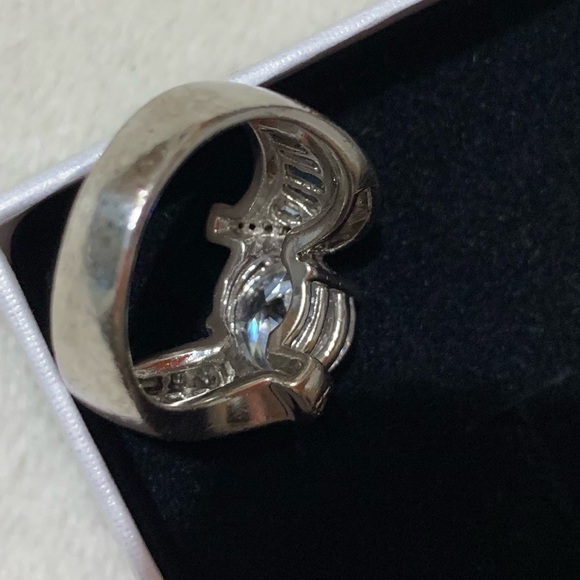 Sterling Silver Vintage PAJ CZ 925 Luxury Wedding Engagement Ring sz 7 - Picture 12 of 14